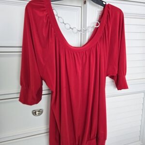 Wrapper Scarlet Scoop Neck Blouse